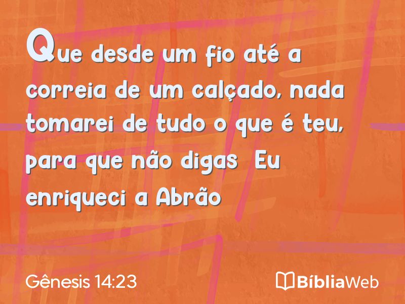 Gênesis 14:23 em imagem para compartilhar