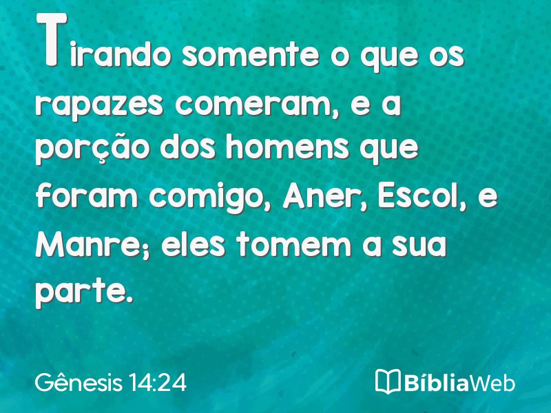 Gênesis 14:24 em imagem para compartilhar