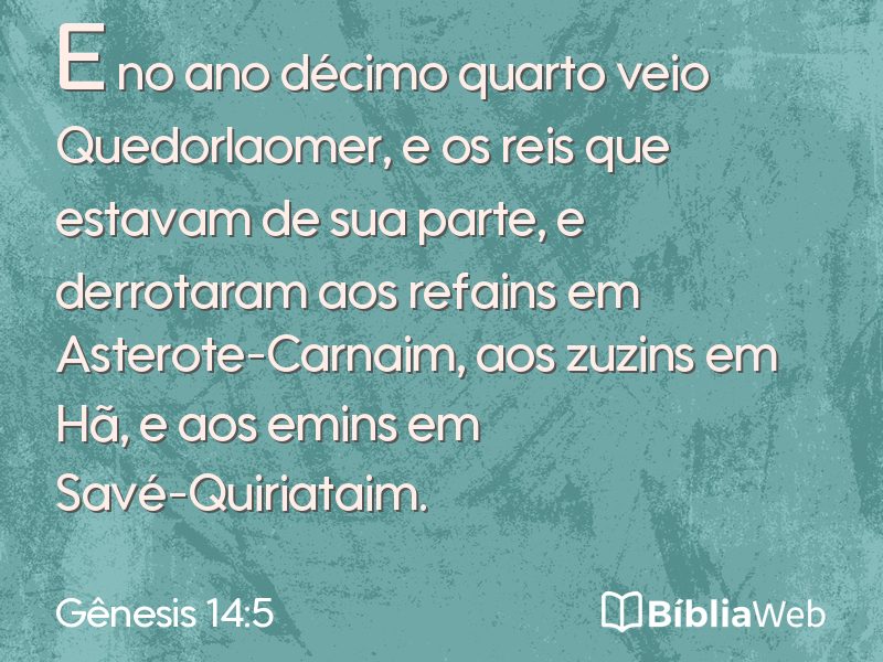 Gênesis 14:5 em imagem para compartilhar