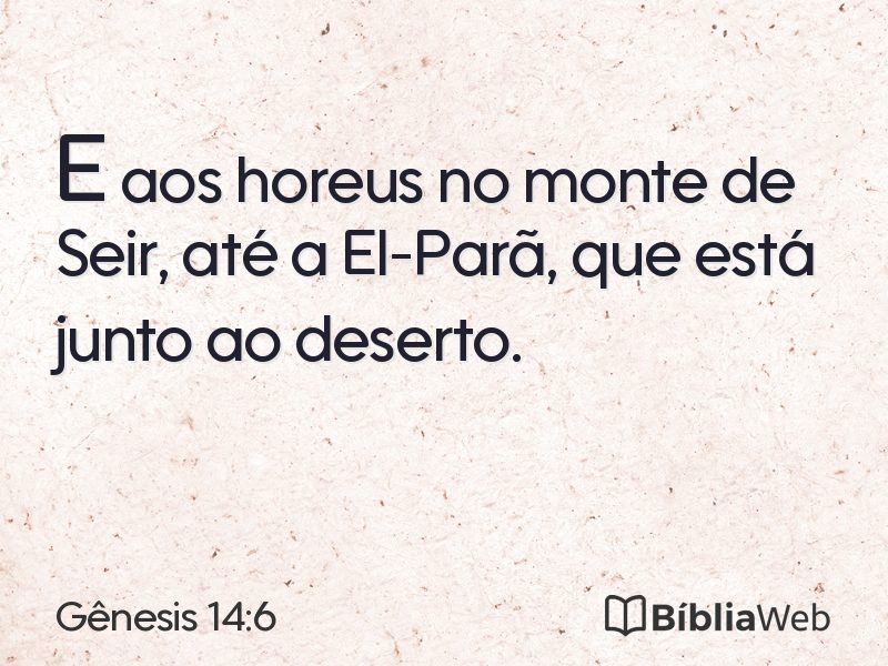 Gênesis 14:6 em imagem para compartilhar