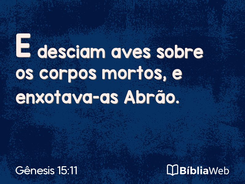 Gênesis 15:11 em imagem para compartilhar