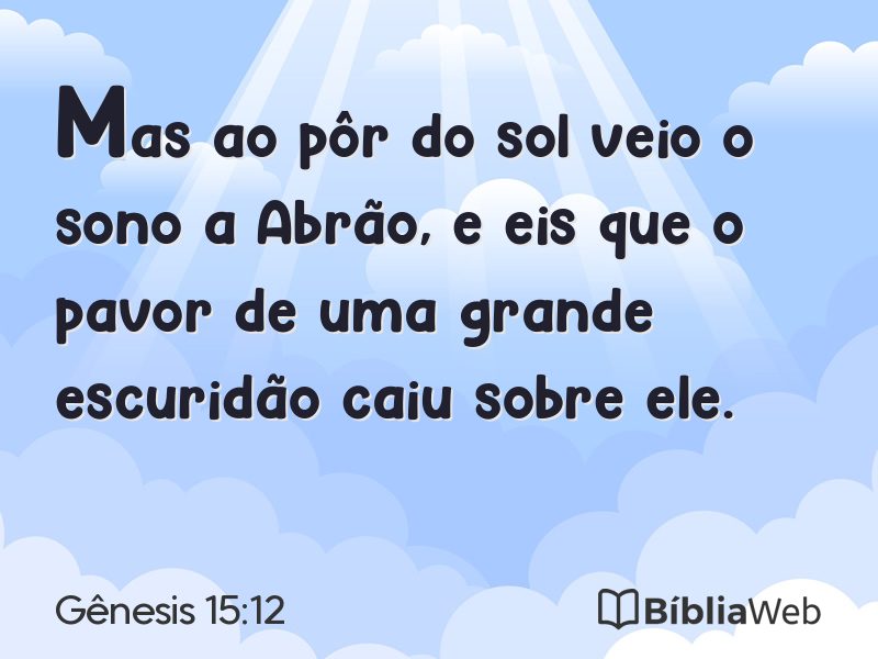 Gênesis 15:12 em imagem para compartilhar