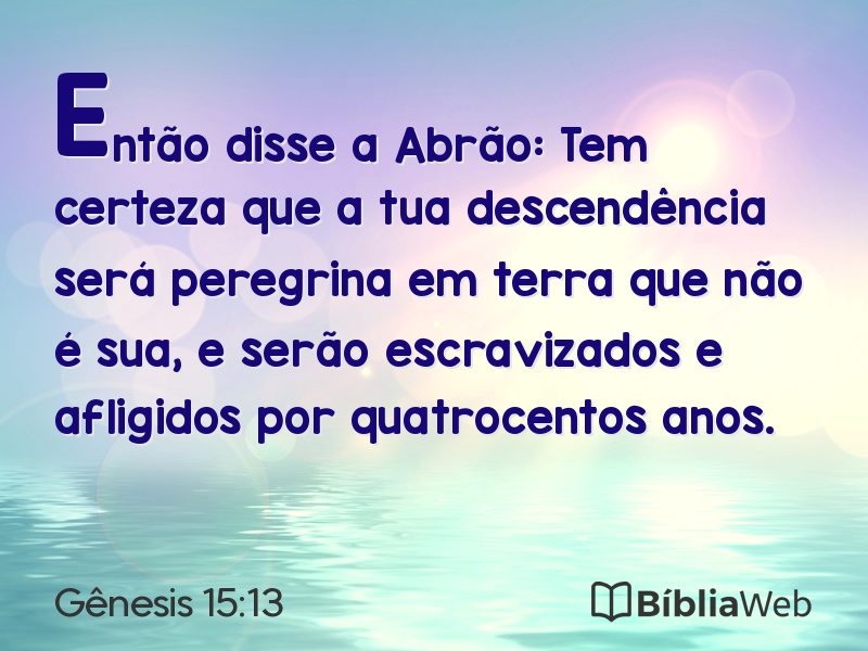 Gênesis 15:13 em imagem para compartilhar