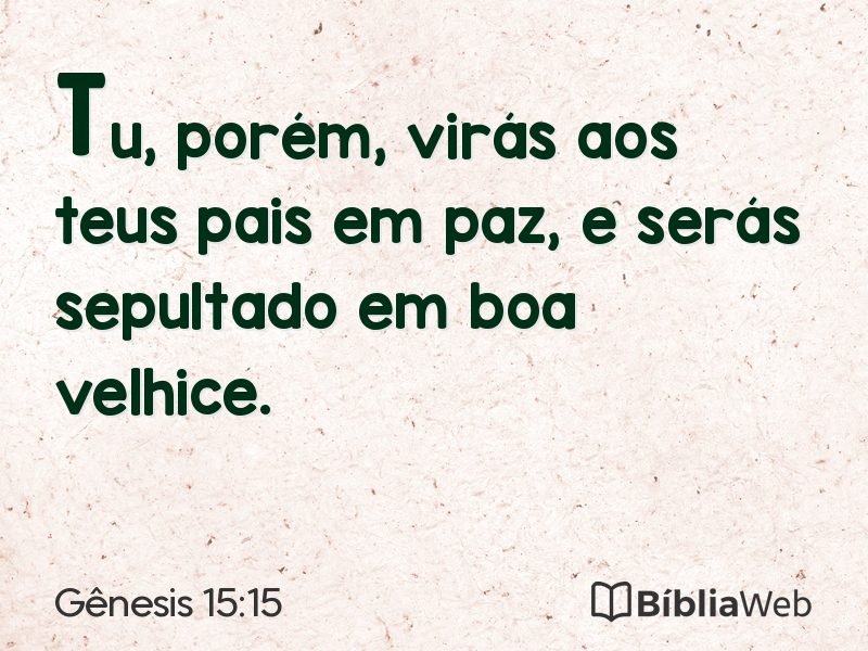 Gênesis 15:15 em imagem para compartilhar