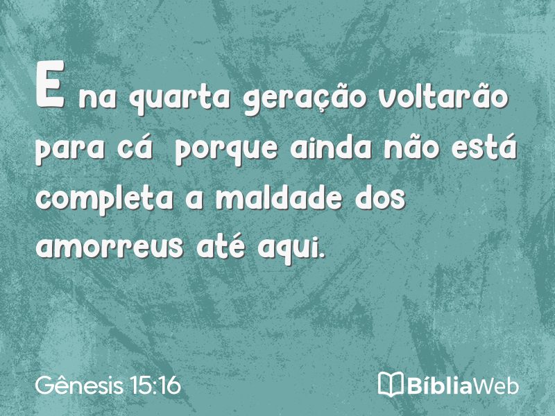 Gênesis 15:16 em imagem para compartilhar