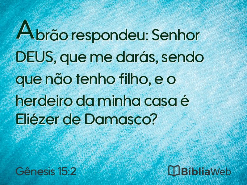Gênesis 15:2 em imagem para compartilhar