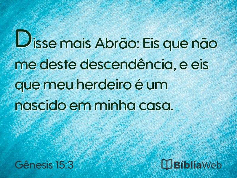 Gênesis 15:3 em imagem para compartilhar