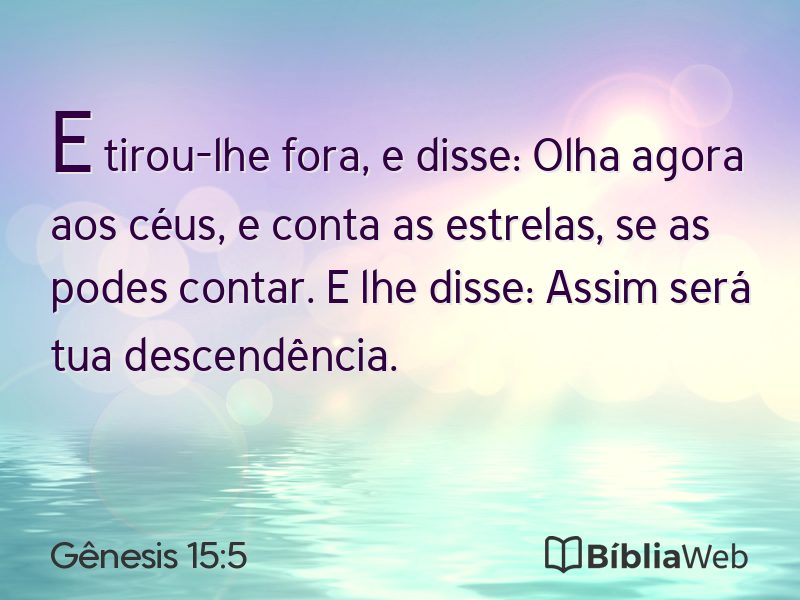 Gênesis 15:5 em imagem para compartilhar