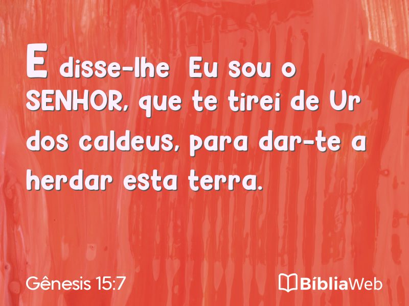 Gênesis 15:7 em imagem para compartilhar