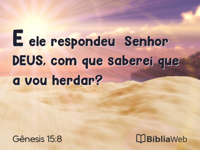 Gênesis 15:8 em imagem para compartilhar