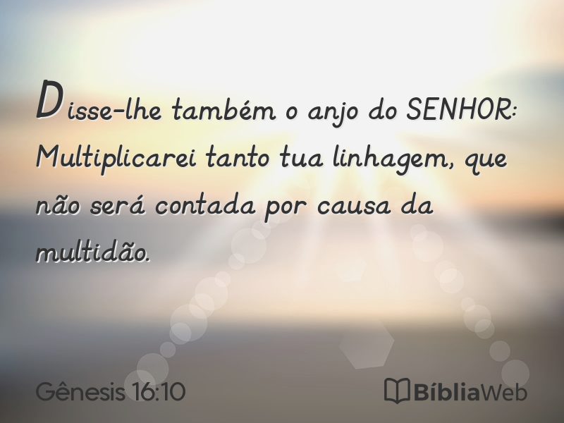 Gênesis 16:10 em imagem para compartilhar