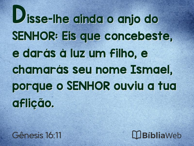 Gênesis 16:11 em imagem para compartilhar