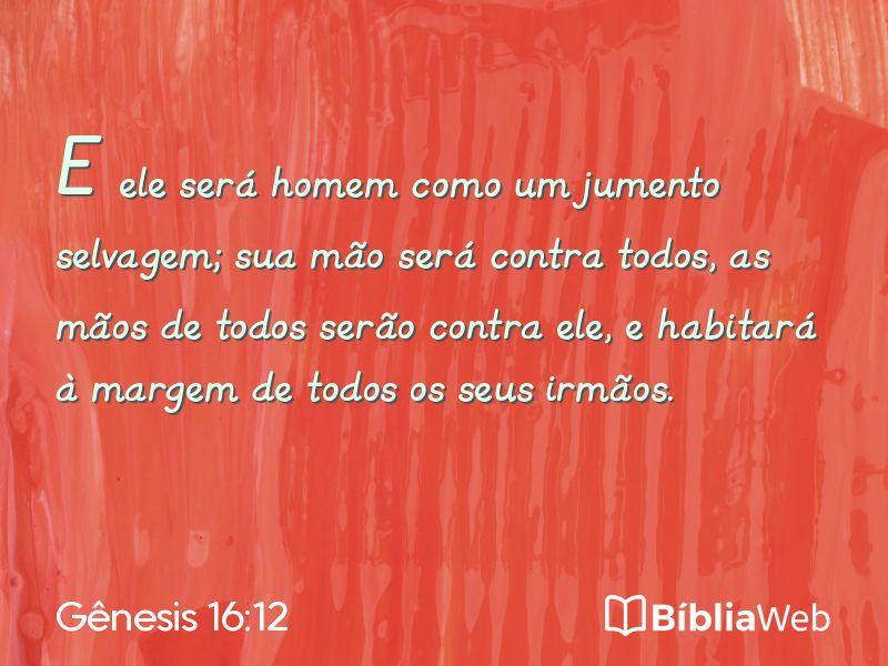 Gênesis 16:12 em imagem para compartilhar