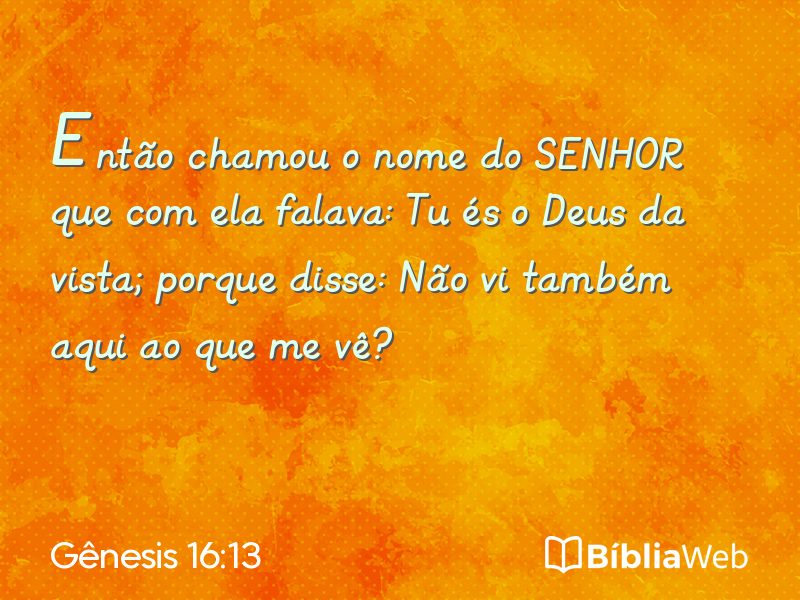 Gênesis 16:13 em imagem para compartilhar