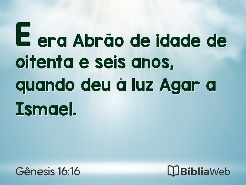 Gênesis 16:16 em imagem para compartilhar
