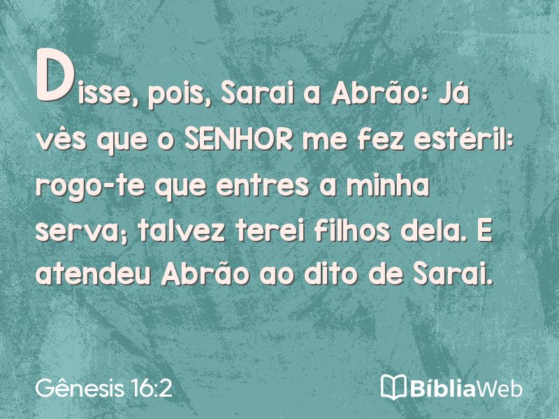Gênesis 16:2 em imagem para compartilhar