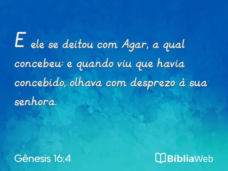 Gênesis 16:4 em imagem para compartilhar