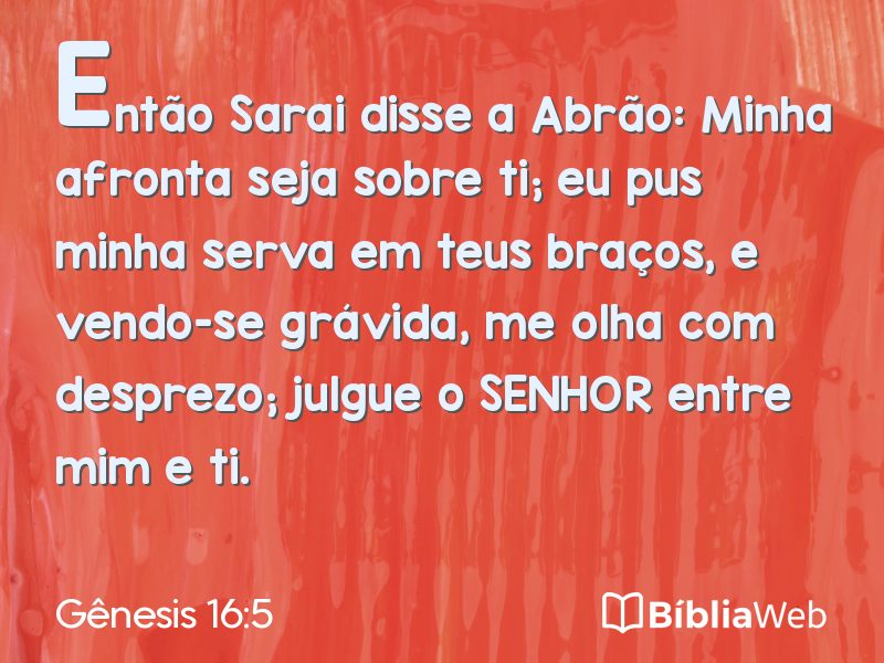 Gênesis 16:5 em imagem para compartilhar