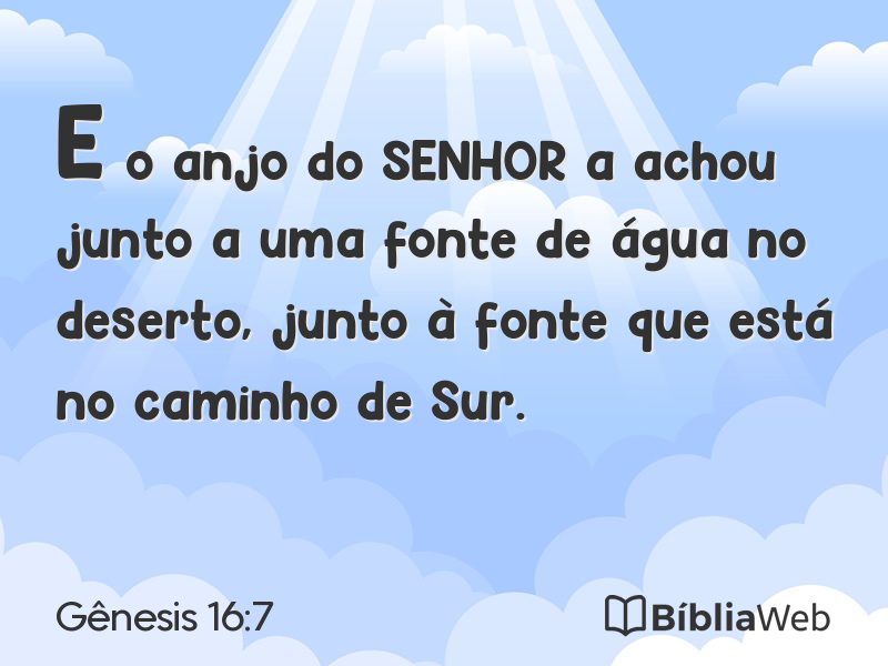 Gênesis 16:7 em imagem para compartilhar