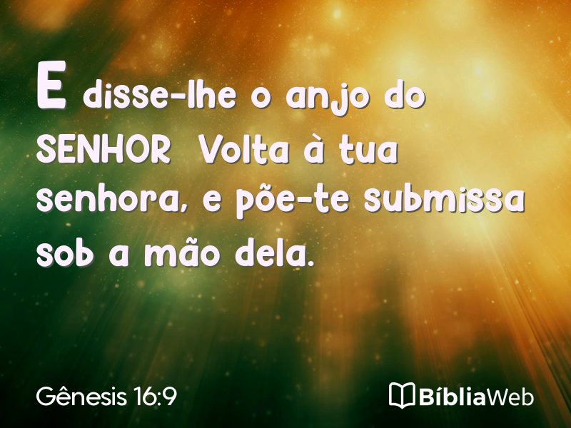 Gênesis 16:9 em imagem para compartilhar