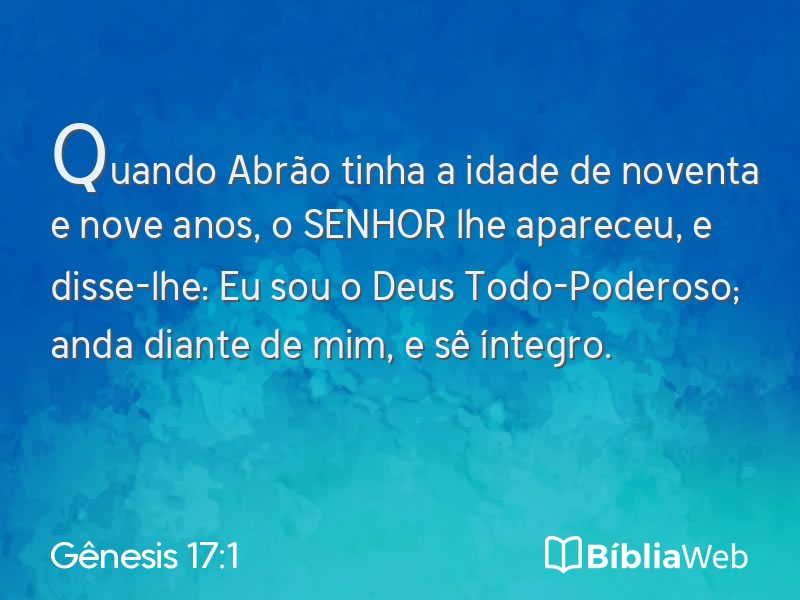 Gênesis 17:1 em imagem para compartilhar