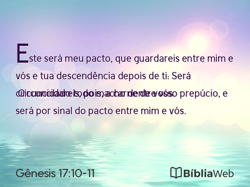 Gênesis 17:10-11 em imagem para compartilhar