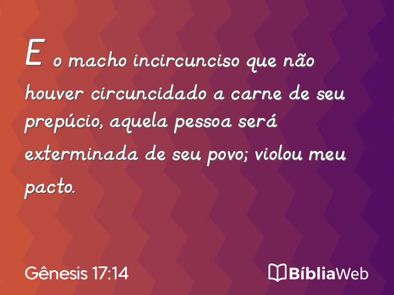 Gênesis 17:14 em imagem para compartilhar