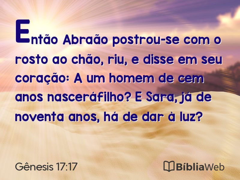 Gênesis 17:17 em imagem para compartilhar