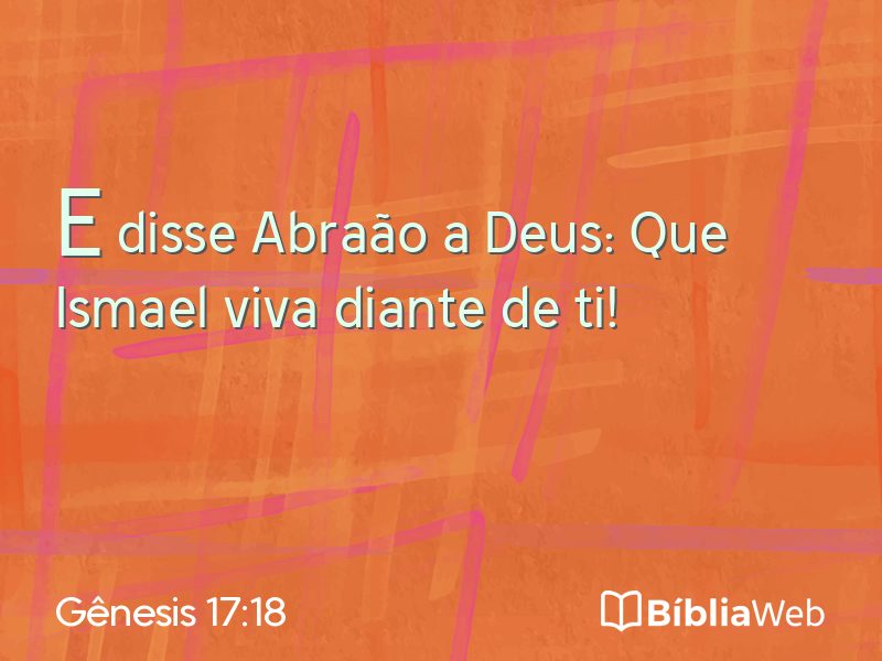 Gênesis 17:18 em imagem para compartilhar