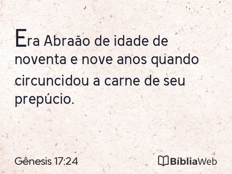 Gênesis 17:24 em imagem para compartilhar