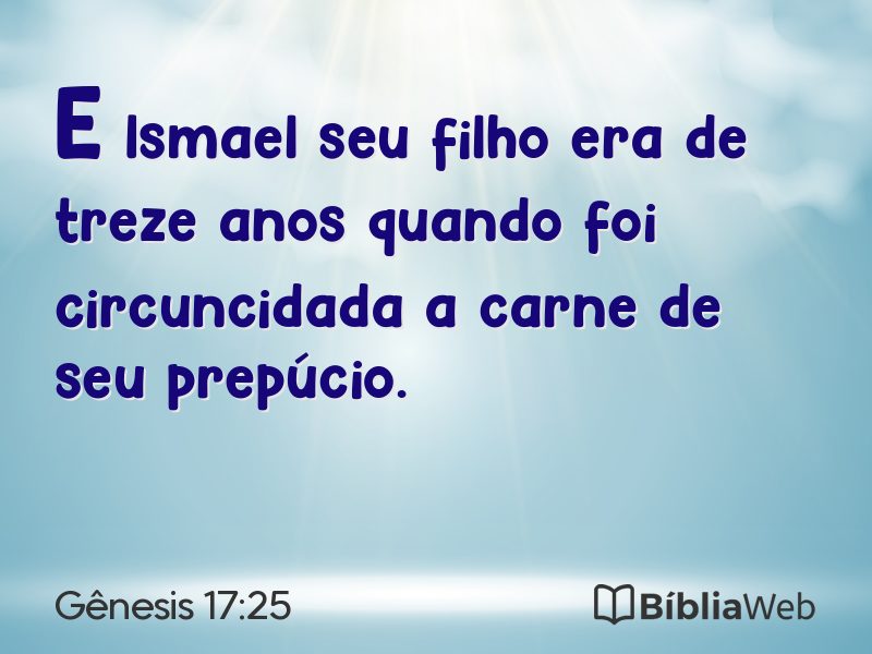 Gênesis 17:25 em imagem para compartilhar