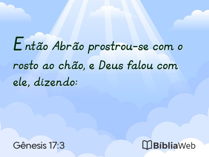 Gênesis 17:3 em imagem para compartilhar