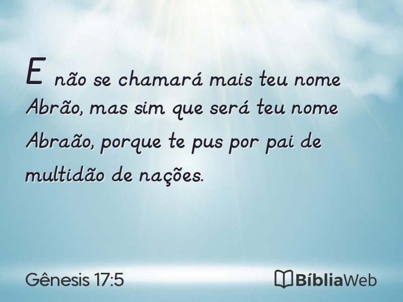 Gênesis 17:5 em imagem para compartilhar