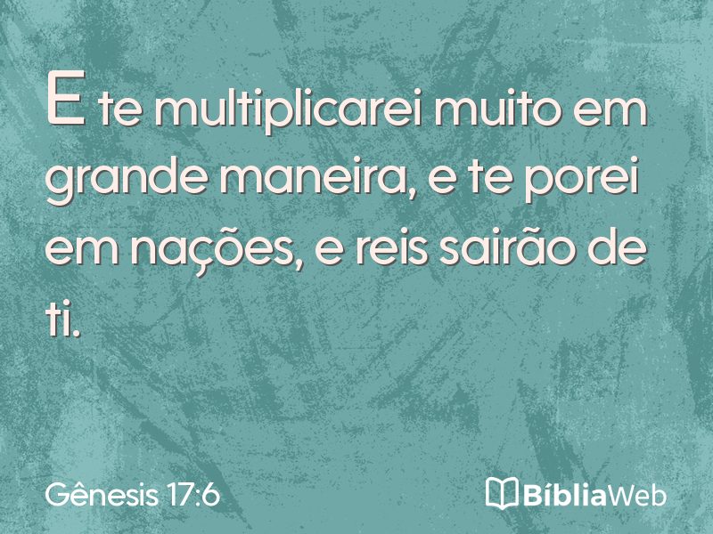 Gênesis 17:6 em imagem para compartilhar