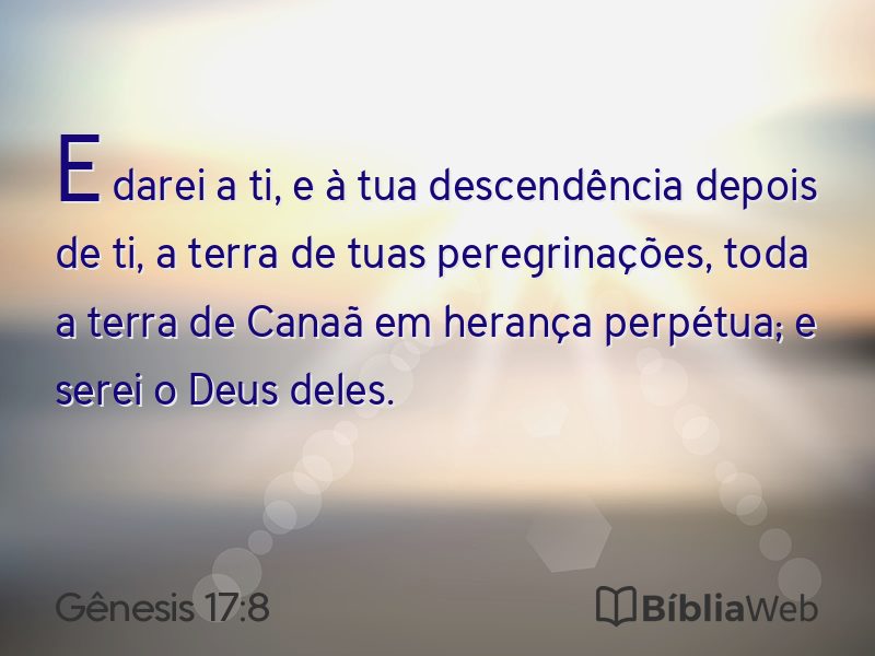 Gênesis 17:8 em imagem para compartilhar