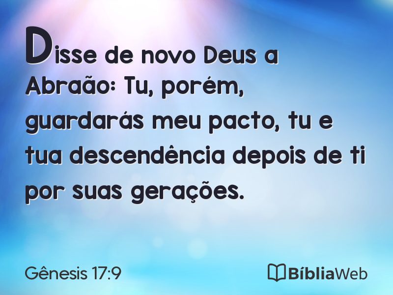 Gênesis 17:9 em imagem para compartilhar