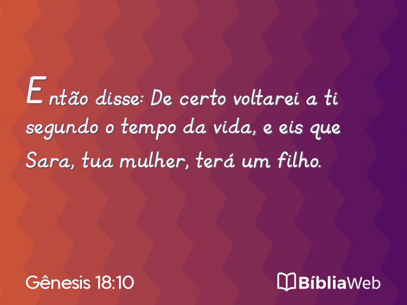 Gênesis 18:10 em imagem para compartilhar