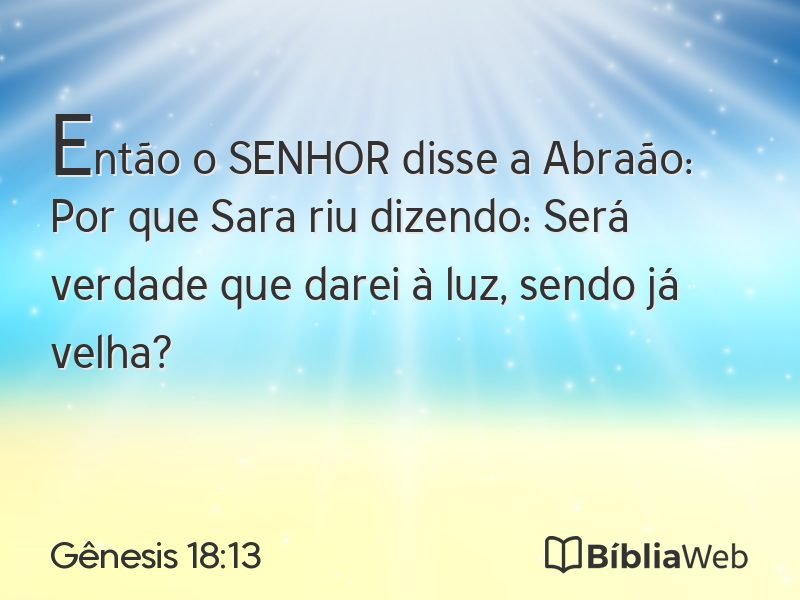 Gênesis 18:13 em imagem para compartilhar