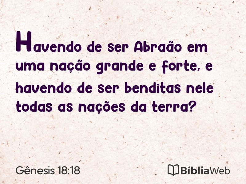 Gênesis 18:18 em imagem para compartilhar