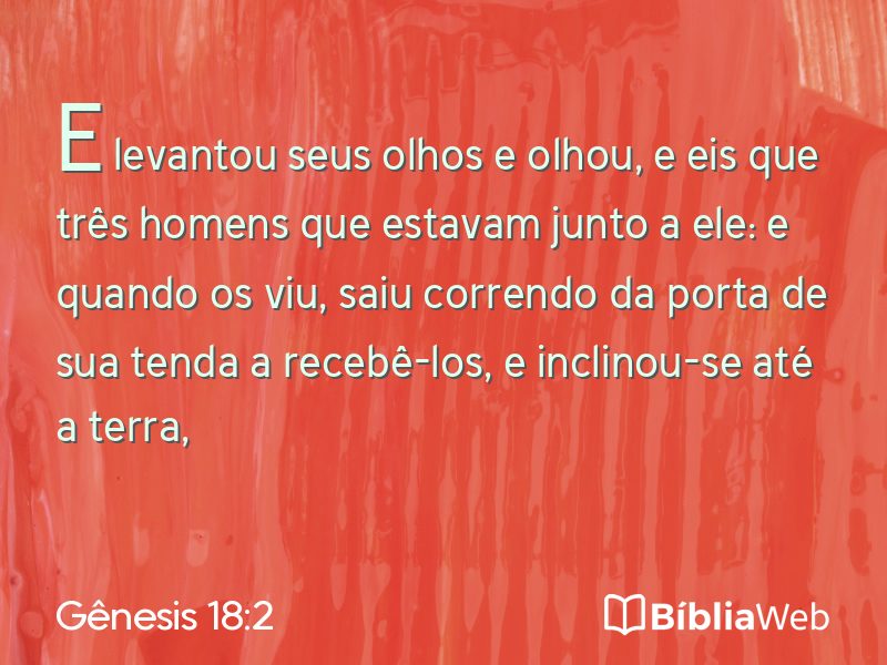 Gênesis 18:2 em imagem para compartilhar