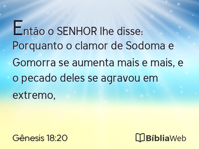 Gênesis 18:20 em imagem para compartilhar