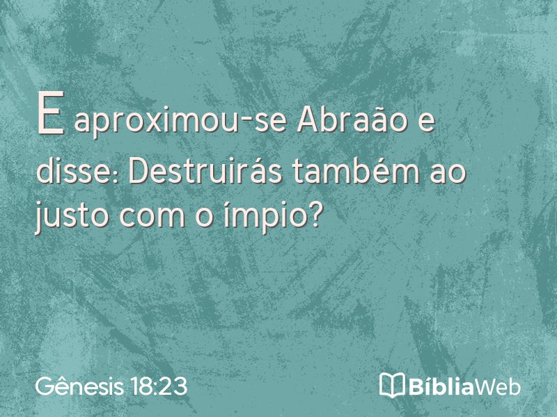 Gênesis 18:23 em imagem para compartilhar
