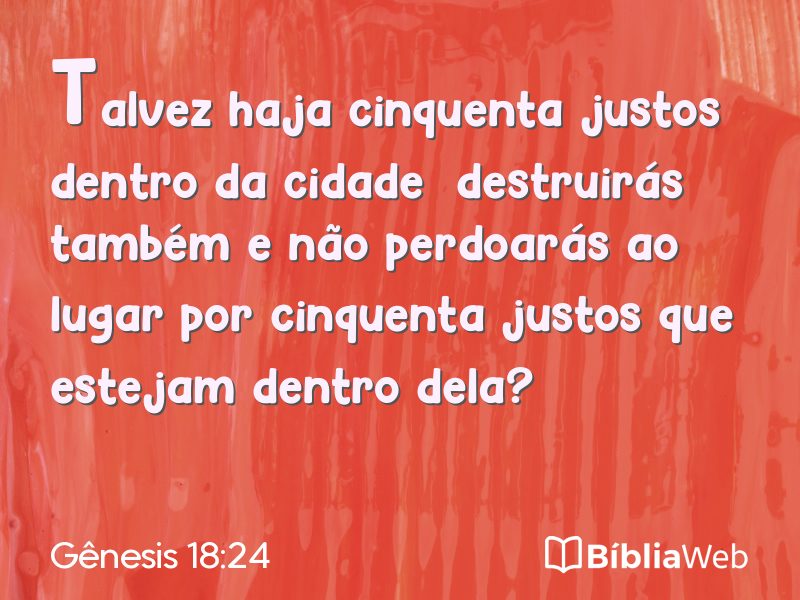 Gênesis 18:24 em imagem para compartilhar