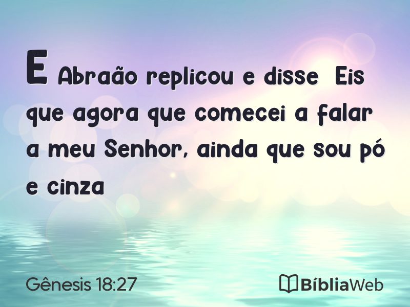 Gênesis 18:27 em imagem para compartilhar