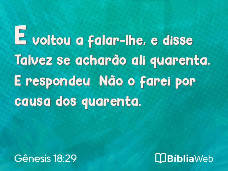 Gênesis 18:29 em imagem para compartilhar