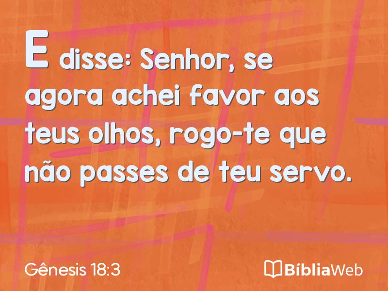 Gênesis 18:3 em imagem para compartilhar