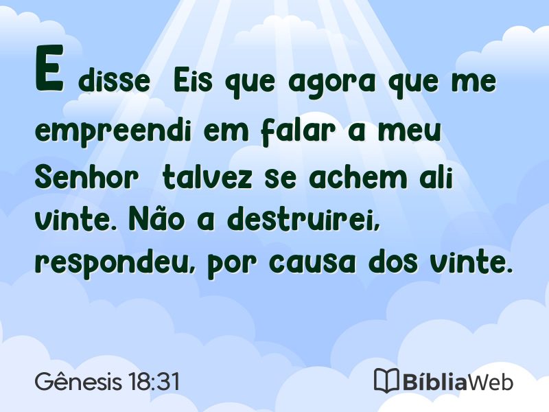 Gênesis 18:31 em imagem para compartilhar