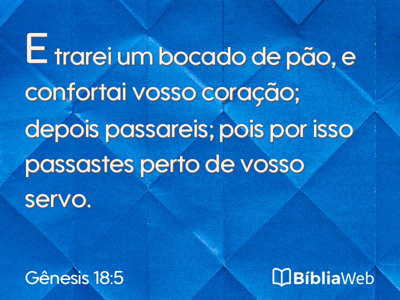 Gênesis 18:5 em imagem para compartilhar