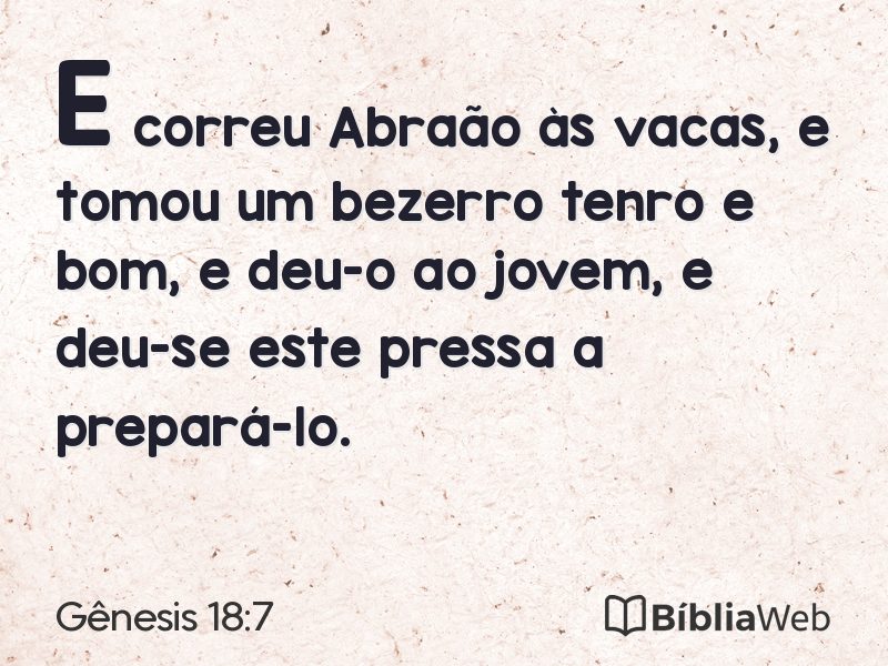Gênesis 18:7 em imagem para compartilhar