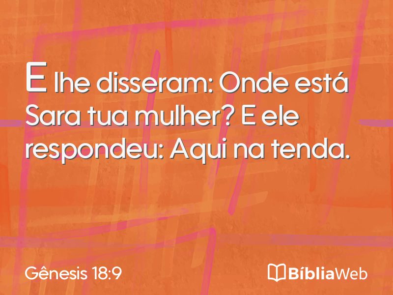 Gênesis 18:9 em imagem para compartilhar